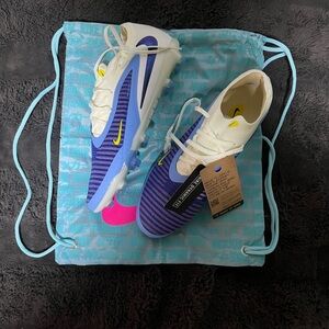 Nike Purple, White & Yellow Football Cleats